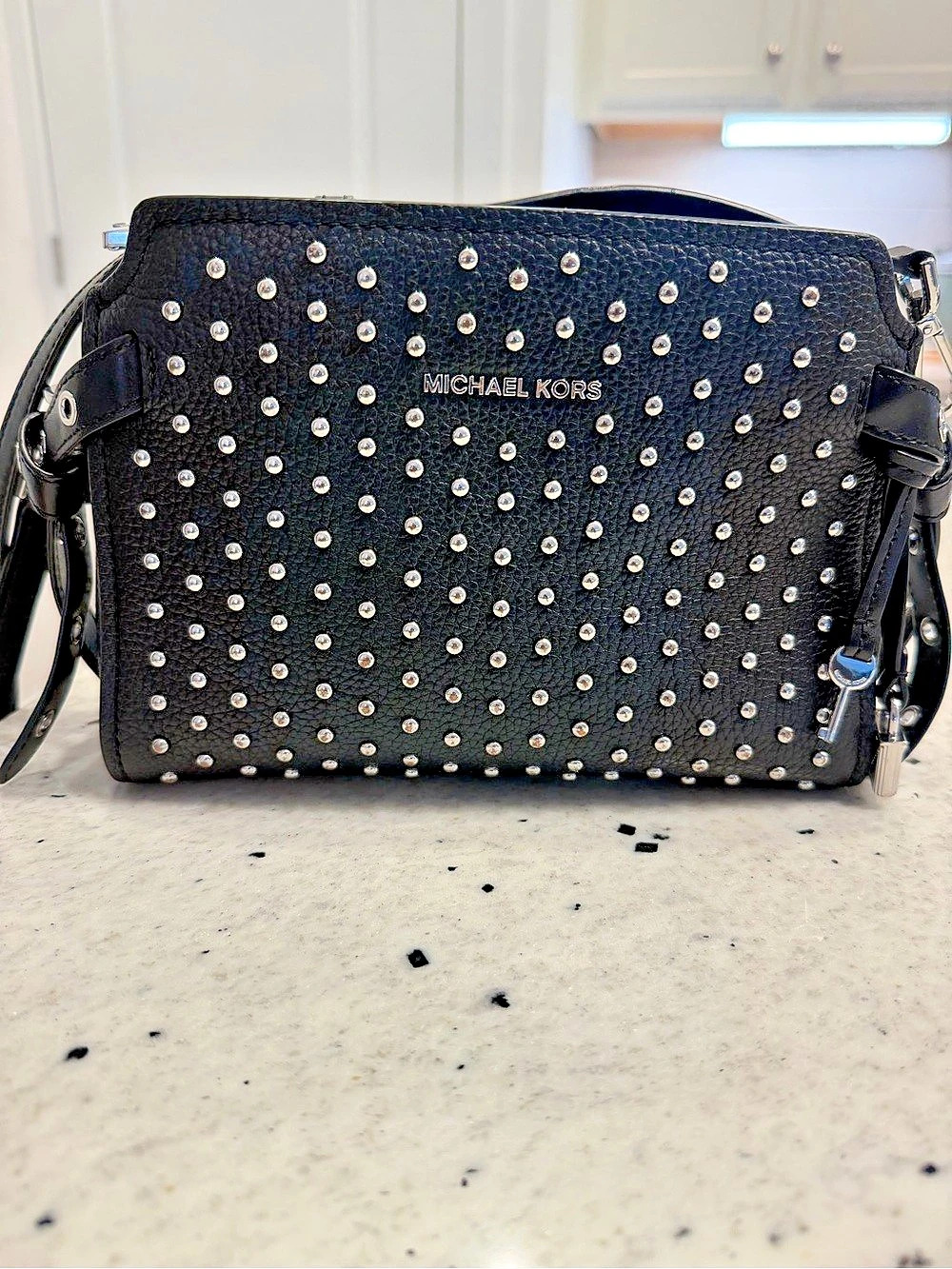 Michael Kors Studded Crossbody Bag Black & Blue